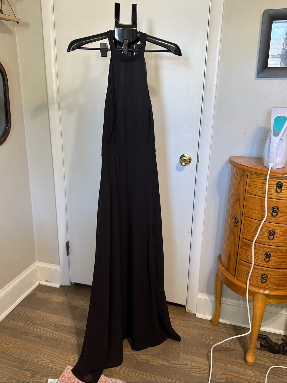 Lulu's Black Halter-Neck Maxi Dress